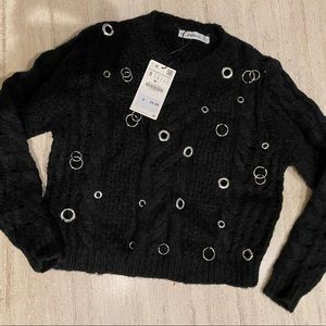 NWT trendy black Zara sweater